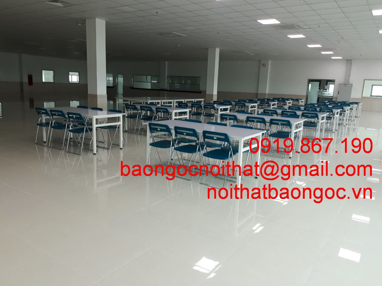 bàn ghế nhà ăn KCN Thuận Thành - Bắc Ninh
